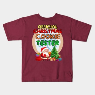 New Funny Christmas Holiday Season Santa cookie tester Kids T-Shirt